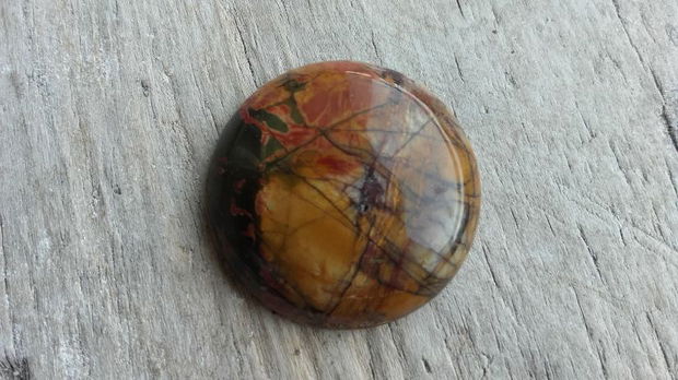 Cabochon jasper Picasso, 30 mm