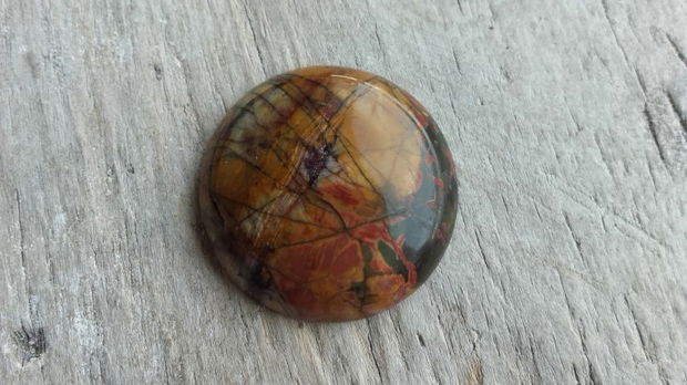 Cabochon jasper Picasso, 30 mm