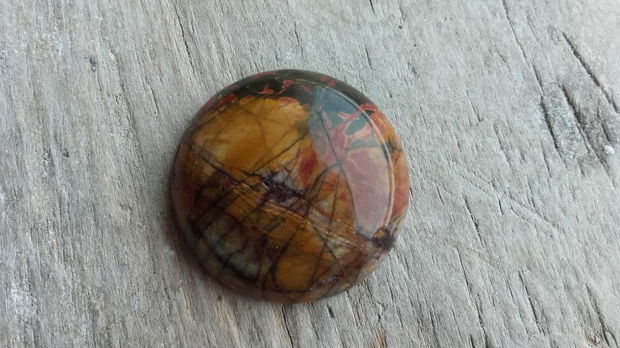 Cabochon jasper Picasso, 30 mm