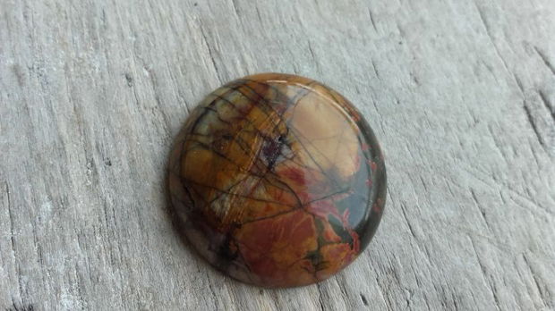 Cabochon jasper Picasso, 30 mm