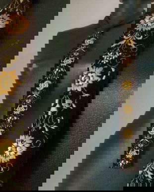 CRAVATA CATIFEA BRODERIE FLORALA