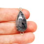 Conector Quartz turmalinat  in rama argintata