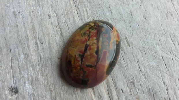 Cabochon jasper Picasso, 31x23 mm