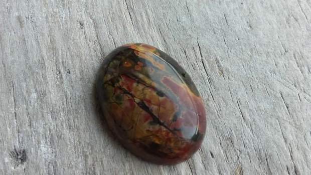 Cabochon jasper Picasso, 31x23 mm