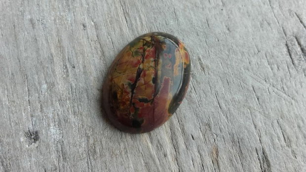 Cabochon jasper Picasso, 31x23 mm