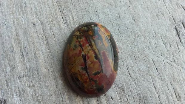 Cabochon jasper Picasso, 31x23 mm