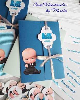 Invitatie botez baietei-Baby Boss