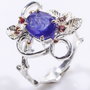 Inel argint&safir natural