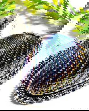 K0614 - Pandantiv, titanium shell, aliaj metalic placat cu argint, argintiu antichizat, 45mm