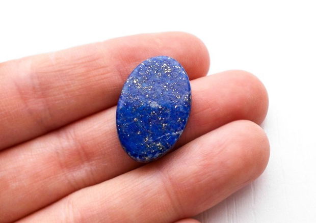 Cabochon  Lapis Lazuli  - oval plat - cu 2 fete