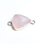 Conector  quartz roz pal in rama argintata