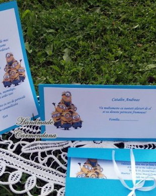 Set papetarie botez tematic Minioni