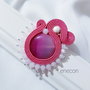 Brosa-martisor soutache fucsia