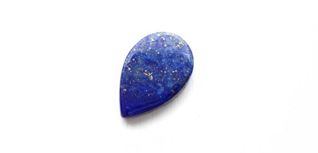 Cabochon  Lapis Lazuli  -  lacrima plata - cu 2 fete   - LP62