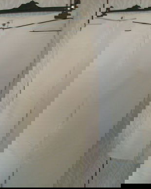 LALIQUE PANTALONI BUMBAC ALB