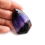 Pandant  Agat  - masiv -  negru - mov