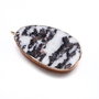 Zebra jasper  mat  cu  margini electroplacate aur