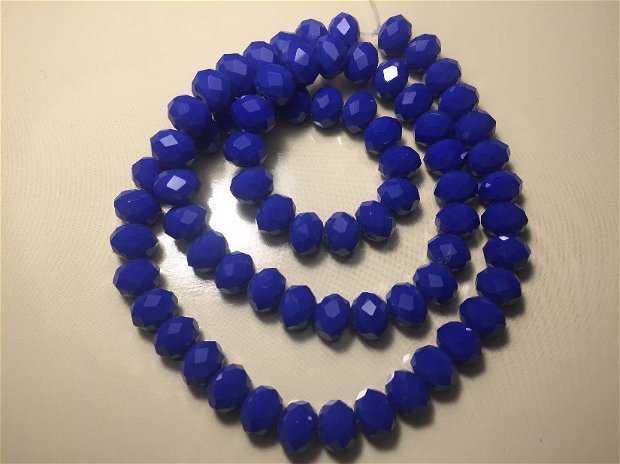 Șirag cristale (8x6mm) fatetate albastru indigo