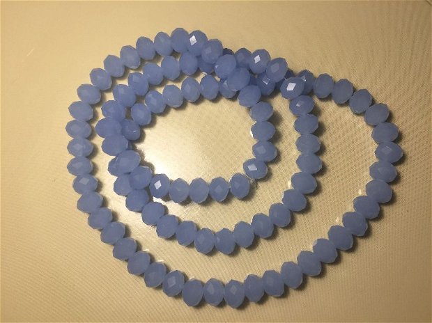 Șirag cristale (6x4,5mm) fatetate bleu