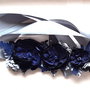 Brau cu flori textile/Cordon albastru/Curea cu flori