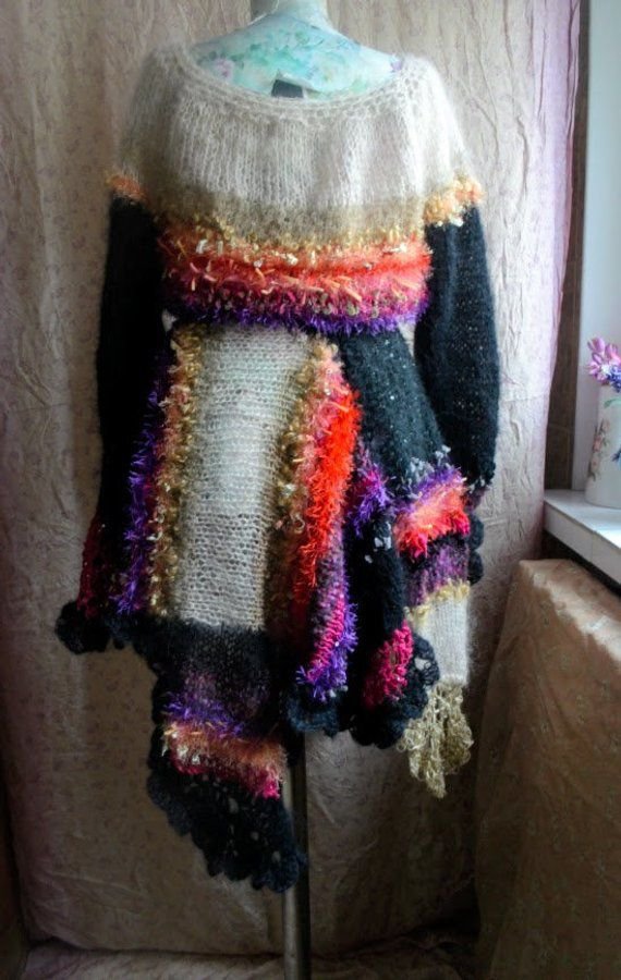 Rochie tricotata/crosetata ,pulover Romantic Winter