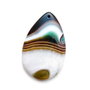 Pandant  Agat  -   alb - verde - maron