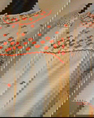 CAMASA DE NOAPTE PIERSICA BRODERIE