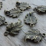 Conector frunzulita bronz, 16x12 mm