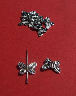 Fluturas argintiu 2 aprox 3x11x14.5 mm
