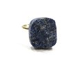 Inel deosebit din Argint 925 si Lapis lazuli druzy patrat - IN620 - Inel albastru reglabil din pietre semipretioase, cadou deosebit sotie, cadou Craciun / aniversare / 8 martie / Dragobete