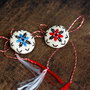 Set, doua martisoare cu broderie manuala cod SM1128