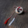 Martisor cu broderie manuala- cocos , cod MC1130