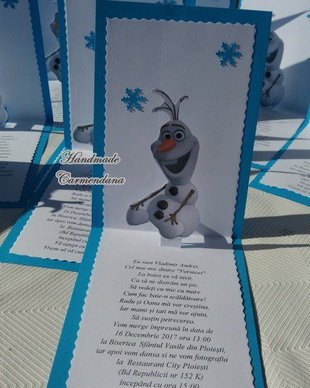 Invitatii 3D Olaf