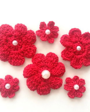 6 floricele crosetate