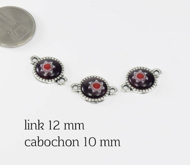 Kit link cu cabochon tip millefiori, TMF02