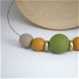 Colier Double Wear-Wear it 2 Ways! Colectia SISTER&SOUL/verde oliv, ocru, taupe, auriu