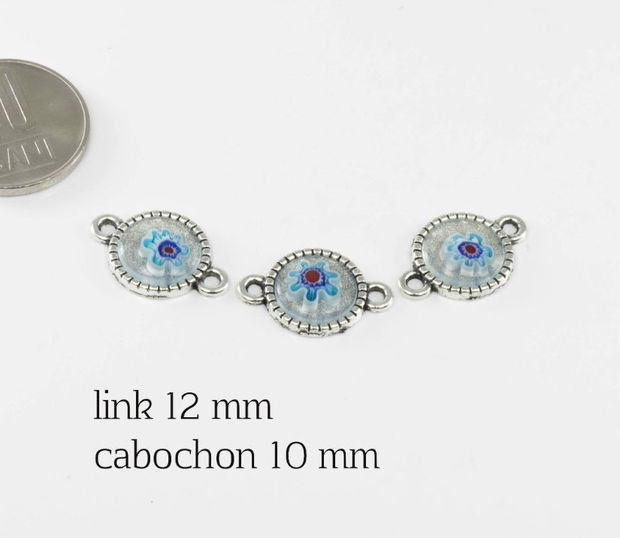 Kit link cu cabochon tip millefiori, TMF06