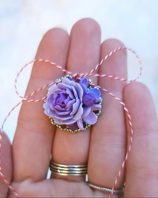 Brosa-martisor bujor si liliac