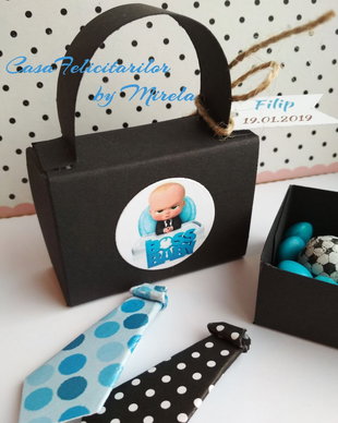 Cutii marturii botez tematica Baby Boss