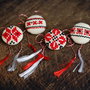 Set -patru martisoare cu broderie manuala  cod MM1138