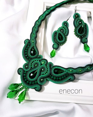 REZERVAT - Set soutache verde