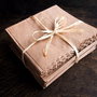 PRECOMANDA - 100  buc Pliculete natur cu burduf lateral cu margine zimtata  - ambalaj kraft paper