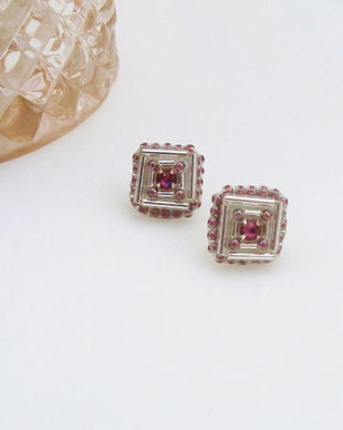 Cercei argintii cu cristale Swarovski, Cercei geometrici