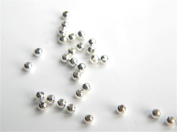 Margele metalice, 2,5 mm - 20 gr. (aprox. 900 buc)