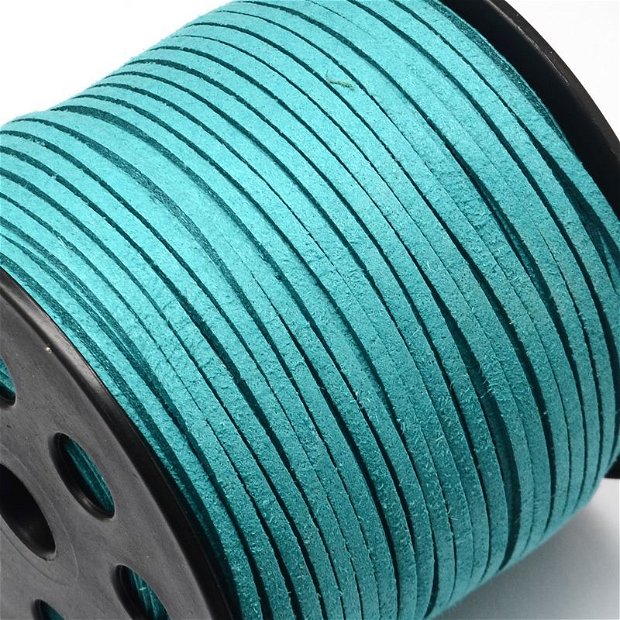 5m Snur faux suede  turquoise intens 3mm  F33-2522S