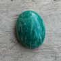 Cabochon amazonit rusesc, 25x18 mm