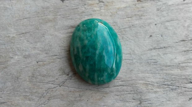 Cabochon amazonit rusesc, 25x18 mm