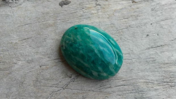 Cabochon amazonit rusesc, 25x18 mm