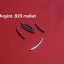 Tub usor arcuit din argint .925 rodiat aprox 15x1.5 mm