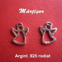 Ingeras din argint .925 rodiat aprox 10.5x14 mm